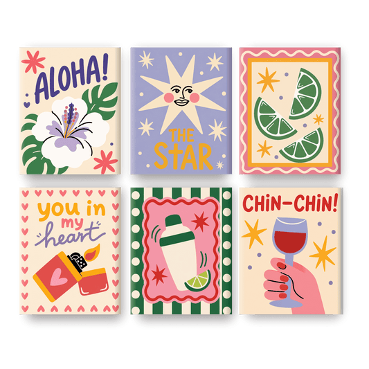 6 Mini-Gemälde | Aloha Darling Set - Malen nach Zahlen