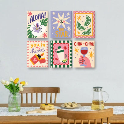 6 Mini-Gemälde | Aloha Darling Set