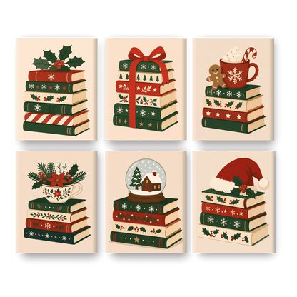 6 Mini-Gemälde | Weihnachtskapitel Set - Malen nach Zahlen