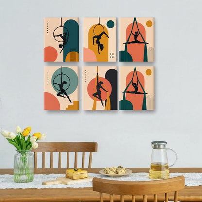 6 Mini-Gemälde | Luftakrobatik Set