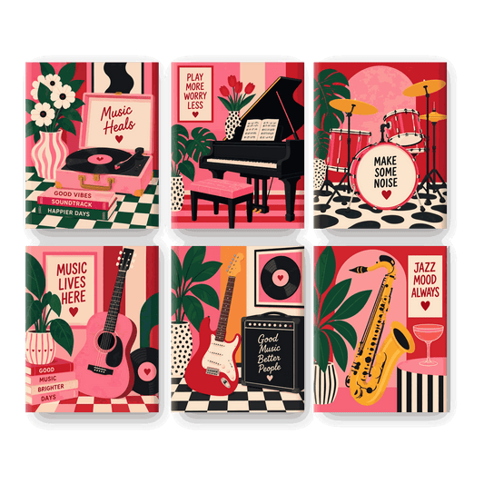6 Mini-Gemälde | Gute-Laune-Musik Set