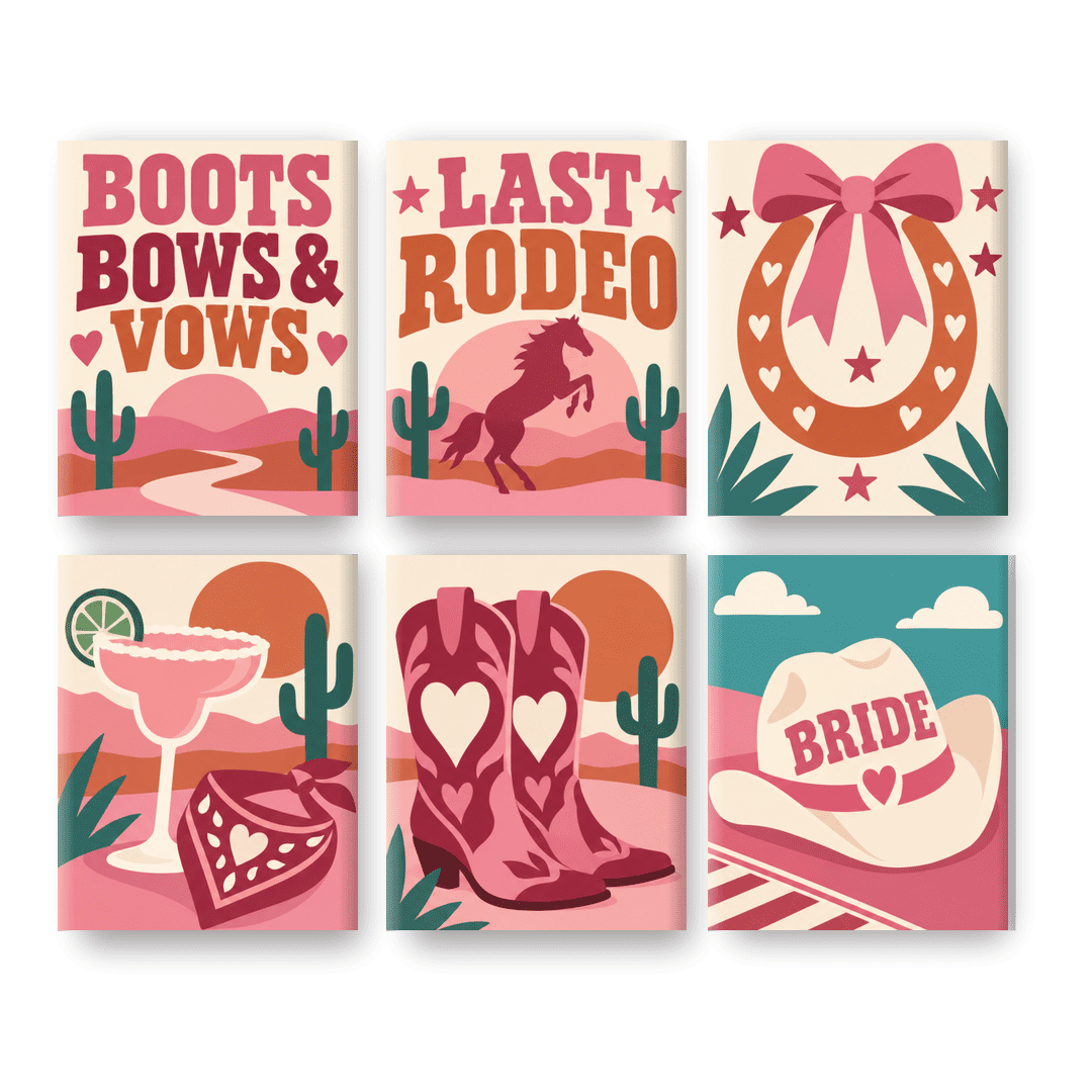 6 Mini-Gemälde | Letztes Rodeo Set