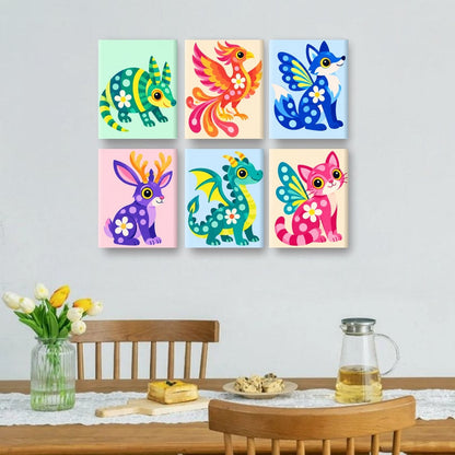 6 Mini-Gemälde | Alebrijes Set