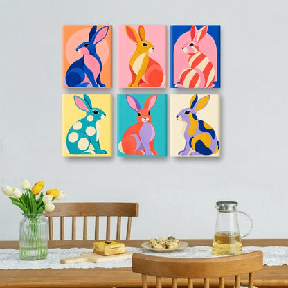 6 Mini-Gemälde | Bunny Pop Set