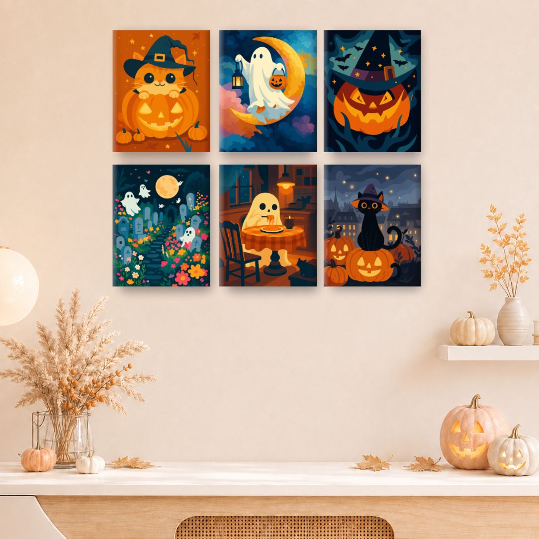 12 Mini Paintings | Gruseliger Herbst Bundle
