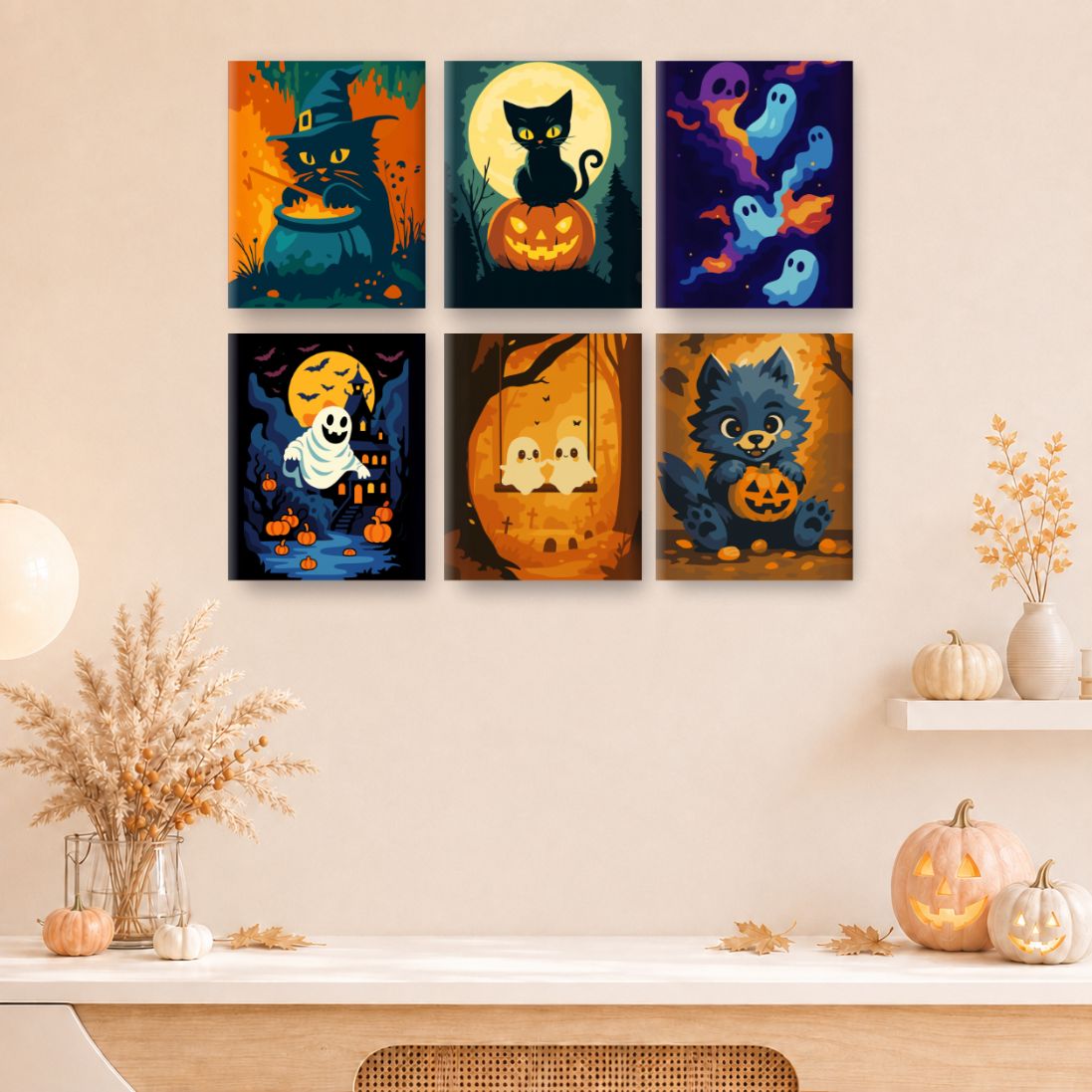12 Mini Paintings | Gruseliges Halloween Bundle