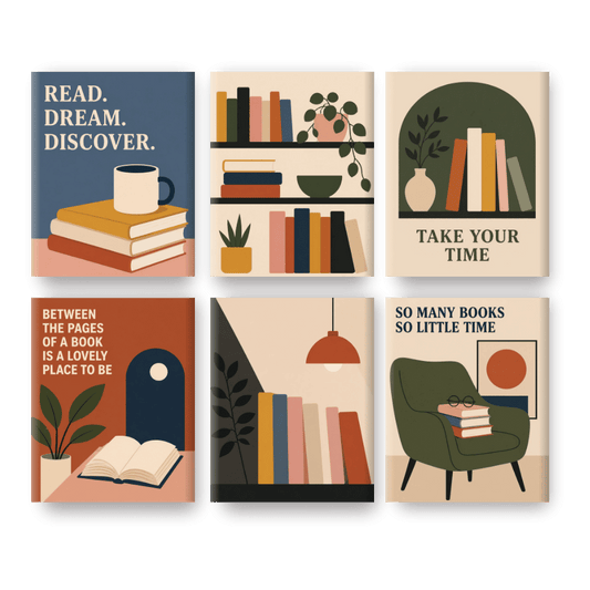 6 Mini-Gemälde | Bücher-Set - Malen nach Zahlen