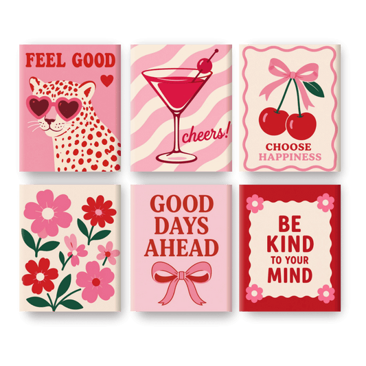 6 Mini-Gemälde | Feel Good-Set - Malen nach Zahlen