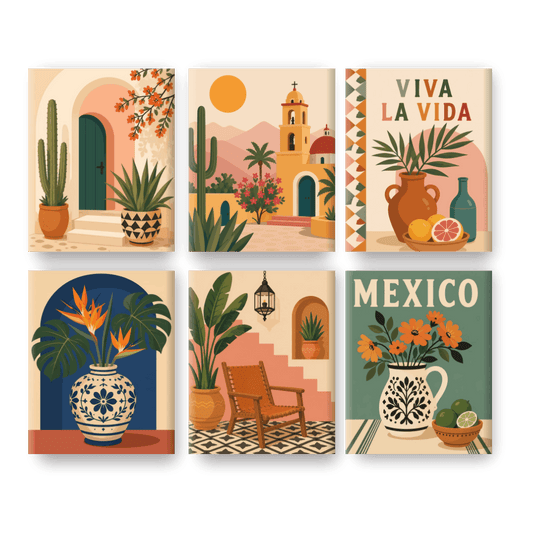 6 Mini-Gemälde | Viva La Vida Set - Malen nach Zahlen