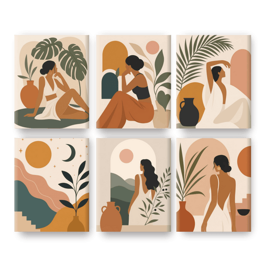 6 Mini-Gemälde | Terra Goddess Set - Malen nach Zahlen