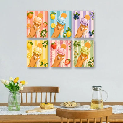6 Mini-Gemälde | Gelato Set