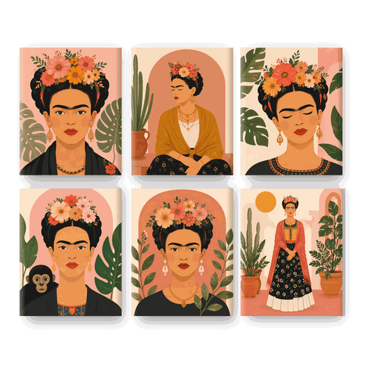 6 Mini-Gemälde | Frida Set - Malen nach Zahlen