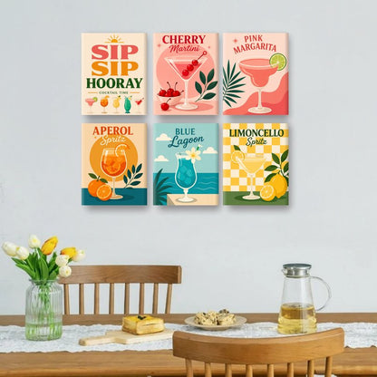 6 Mini-Gemälde | Sip Sip Hooray Set