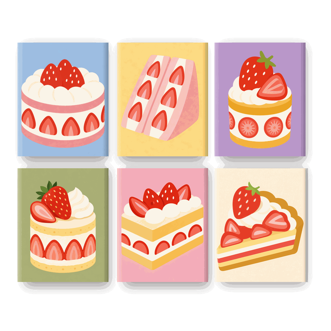 6 Mini-Gemälde | Beeren-Bäckerei Set - Malen nach Zahlen