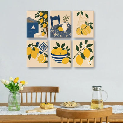 6 Mini-Gemälde | Amalfi Set