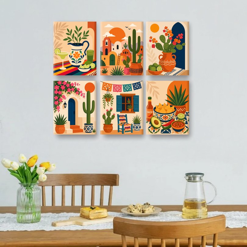 6 Mini-Gemälde | Margarita Set
