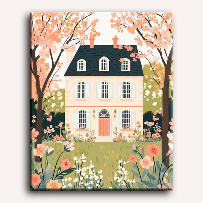 Malen nach Zahlen - Blumen haus
