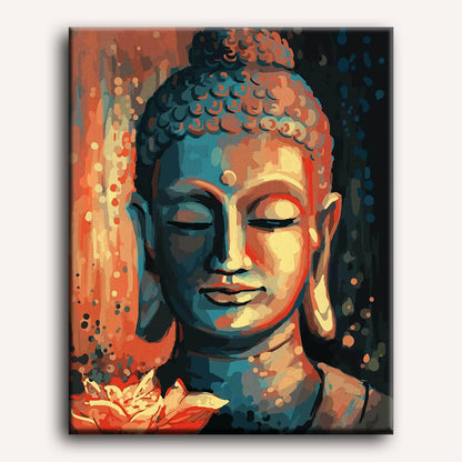 Malen nach Zahlen - Buddha mit Blume