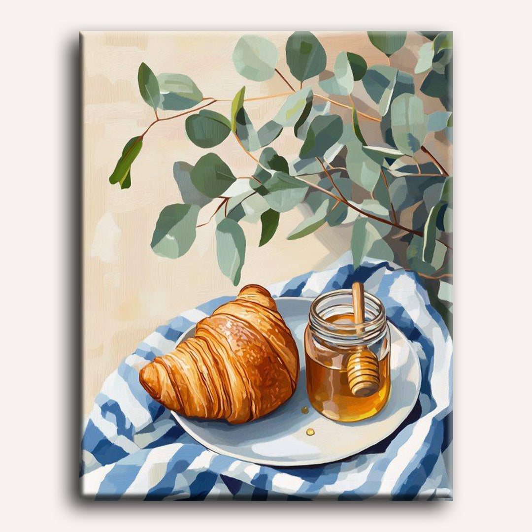 Malen nach Zahlen - Honig croissant