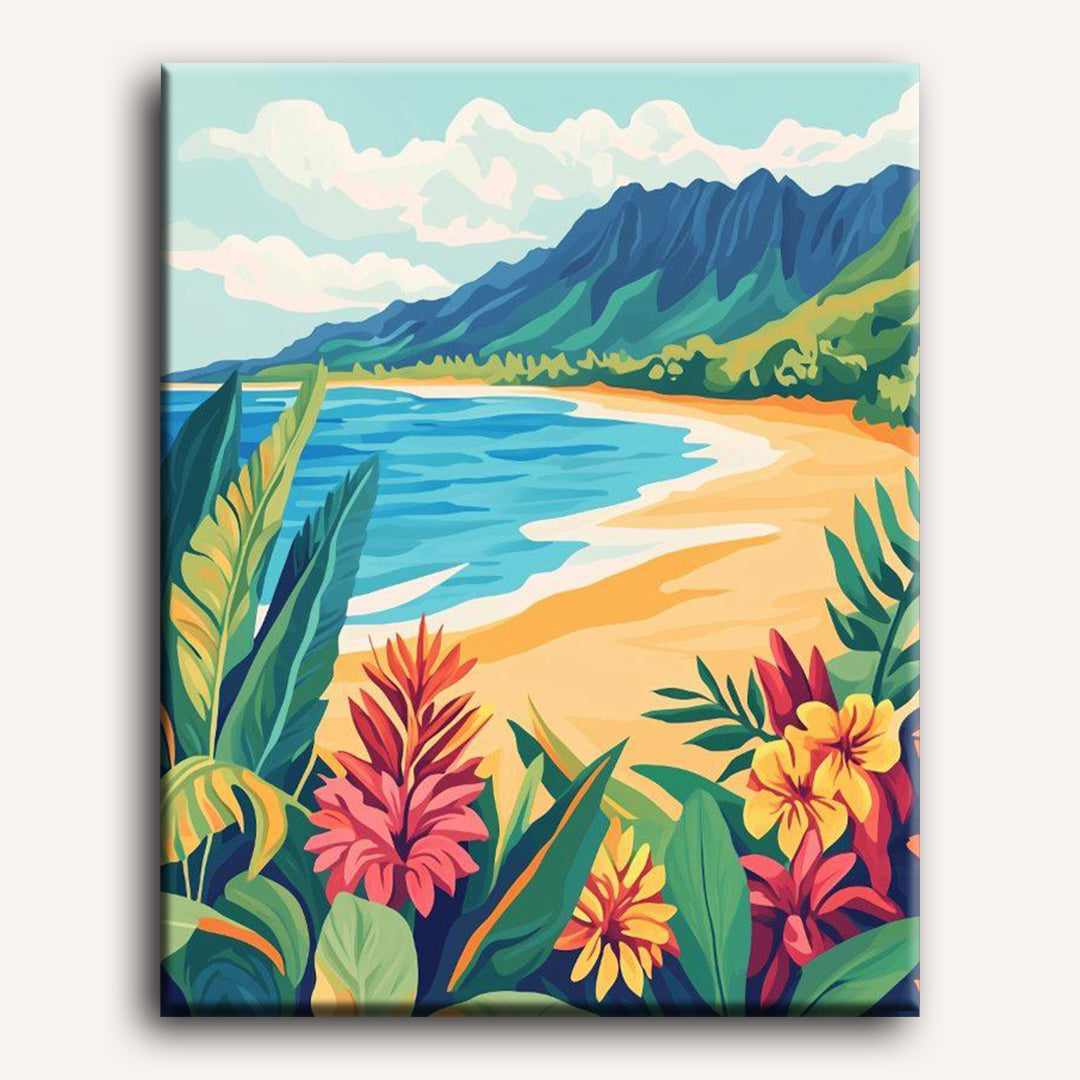 Malen nach Zahlen - Strand landschaft
