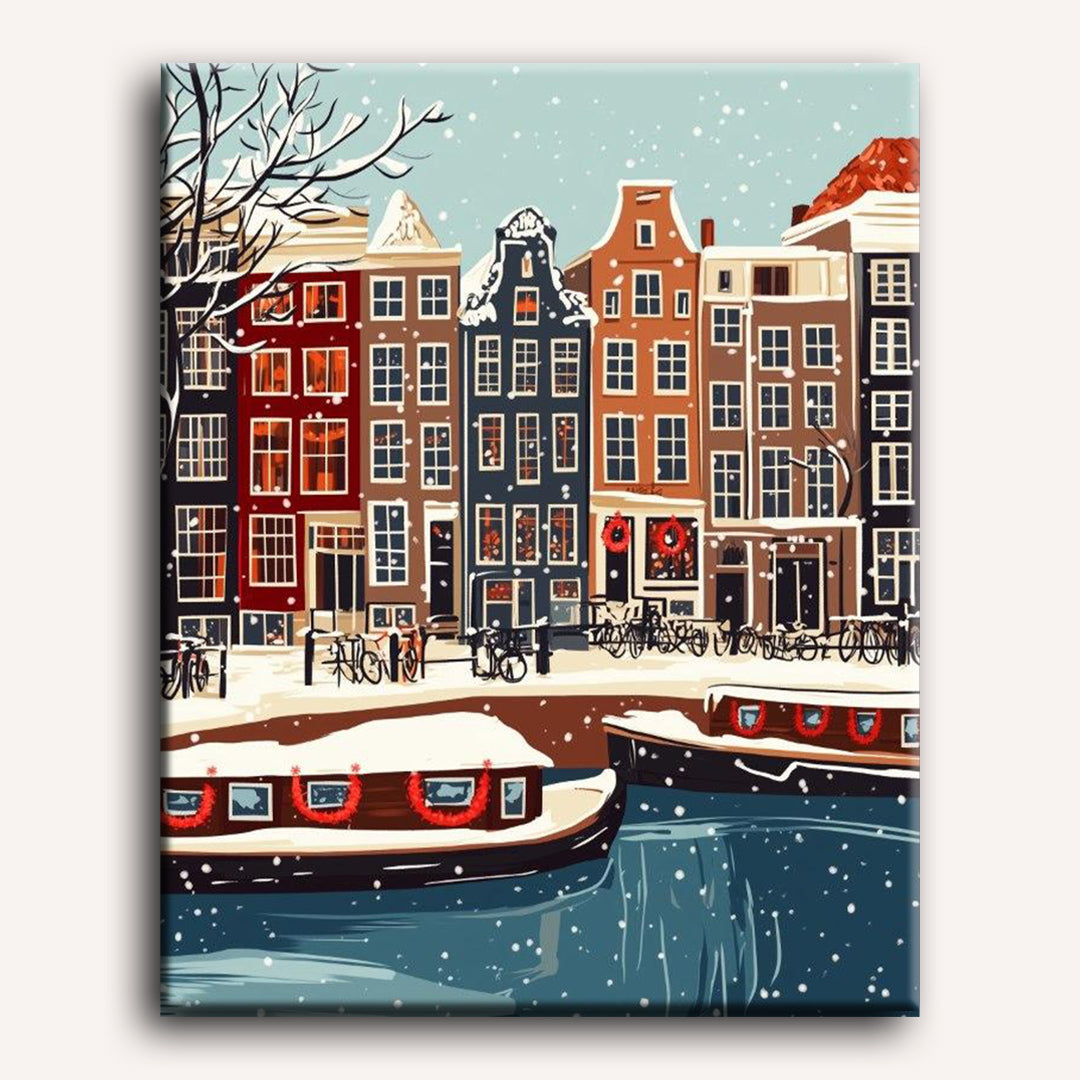 Malen nach Zahlen -  Weihnachten in Amsterdam