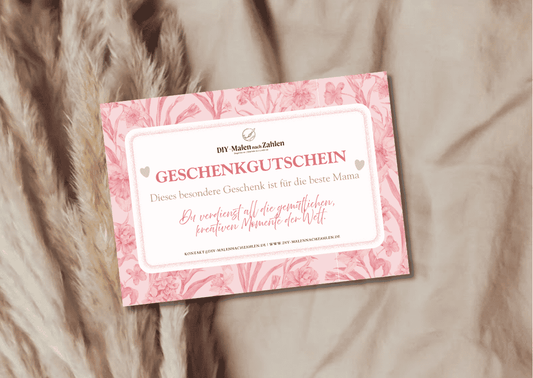 Malen nach Zahlen - Gutschein - Muttertag