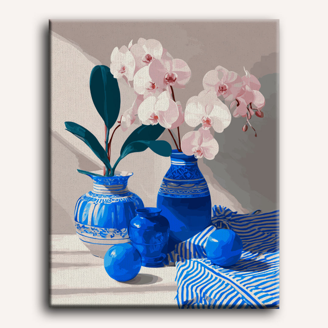 Malen nach Zahlen - Orchidee und Porzellan