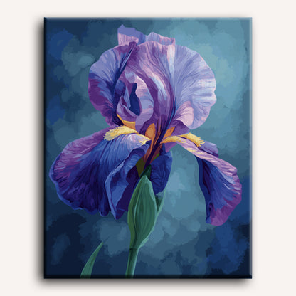 Malen nach Zahlen - Violette Blüte