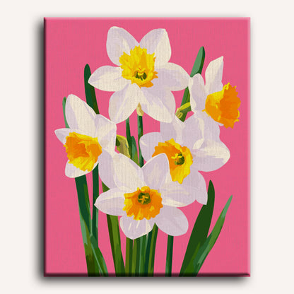 Malen nach Zahlen - Frühling in kräftigen Farben
