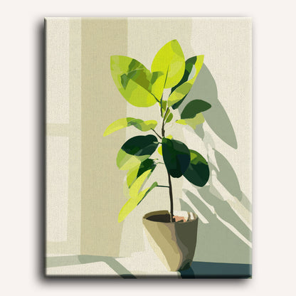 Malen nach Zahlen - Sonnenbeschienener Ficus