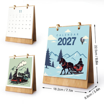 2027 Malen nach Zahlen Tischkalender | Vintage Reise Edition