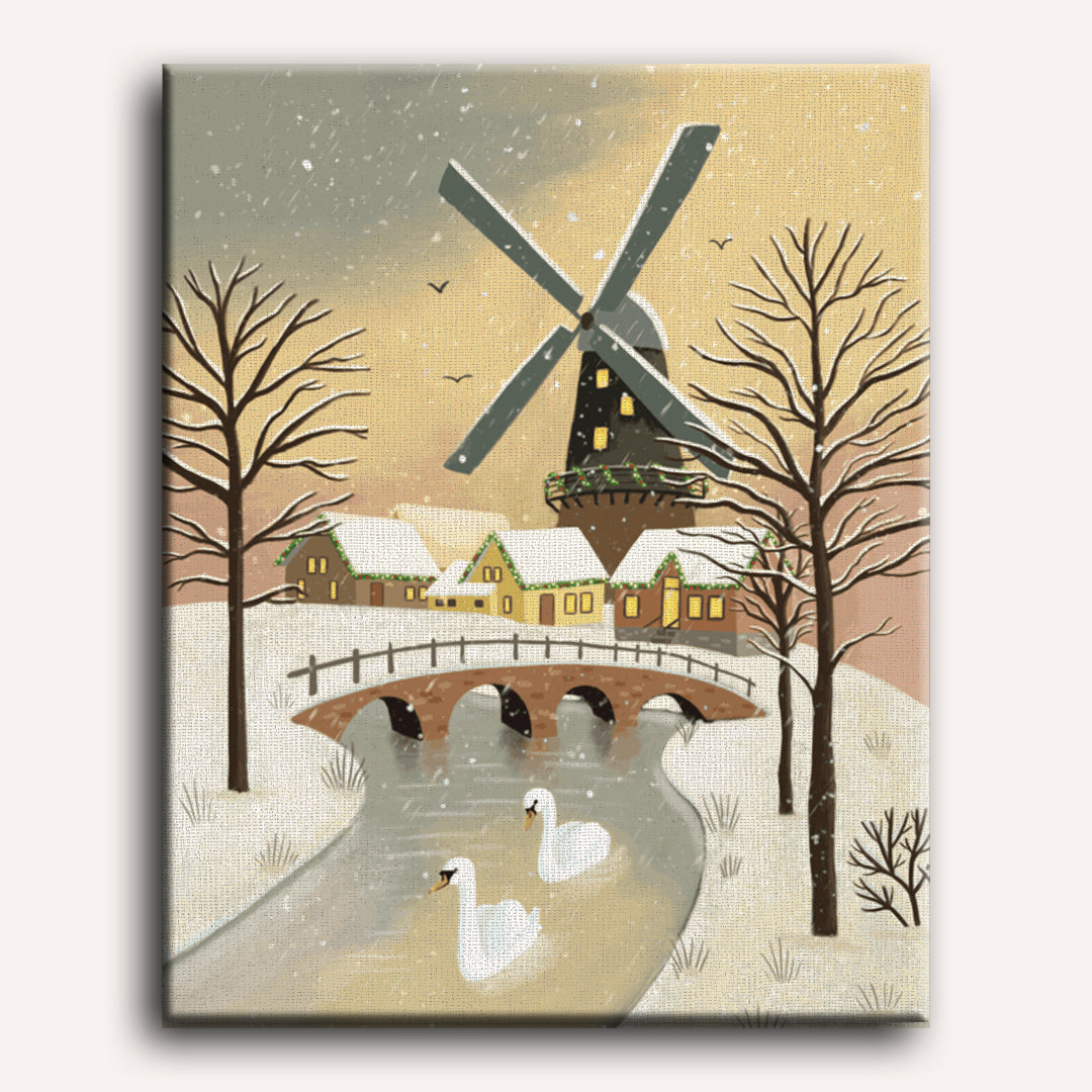 Malen nach Zahlen - Windmühle - by saphina art