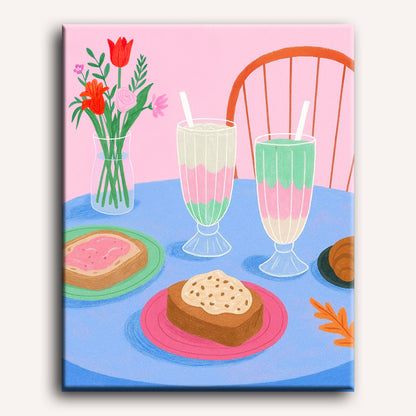 Malen nach Zahlen - Milchshakes