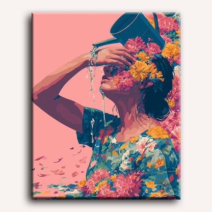 Malen nach Zahlen - Blüte von innen