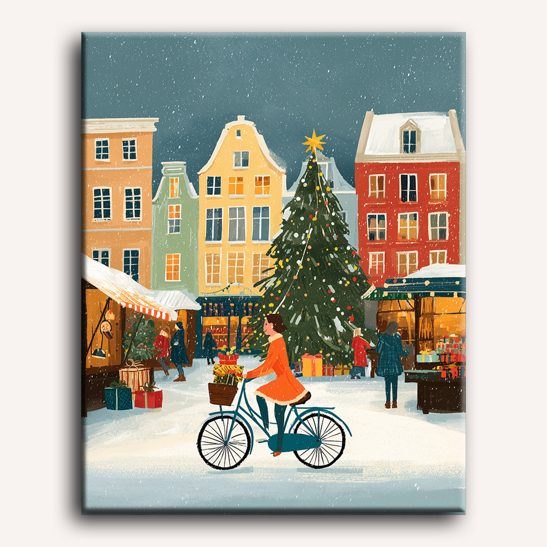 Malen nach Zahlen - Ein festlicher Weihnachtsmarkt