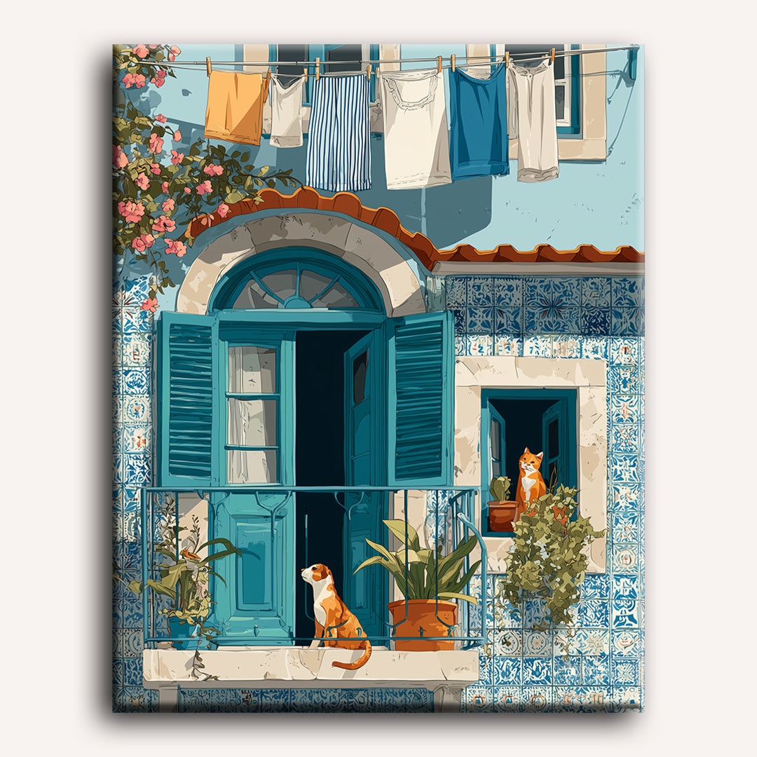 Malen nach Zahlen - Ein mediterraner Balkon