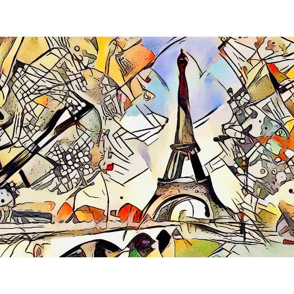 Malen nach Zahlen - Malen nach Zahlen - Kandinsky trifft Paris 2 - Artist's Kandinsky Edition - by zamart