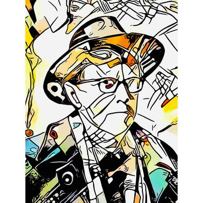Malen nach Zahlen - Malen nach Zahlen - Mann mit Hut 2 - Artist's Kandinsky Edition - by zamart