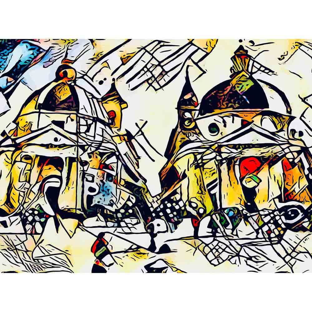 Malen nach Zahlen - Malen nach Zahlen - Kandinsky trifft Rom 3 - Artist's Kandinsky Edition - by zamart