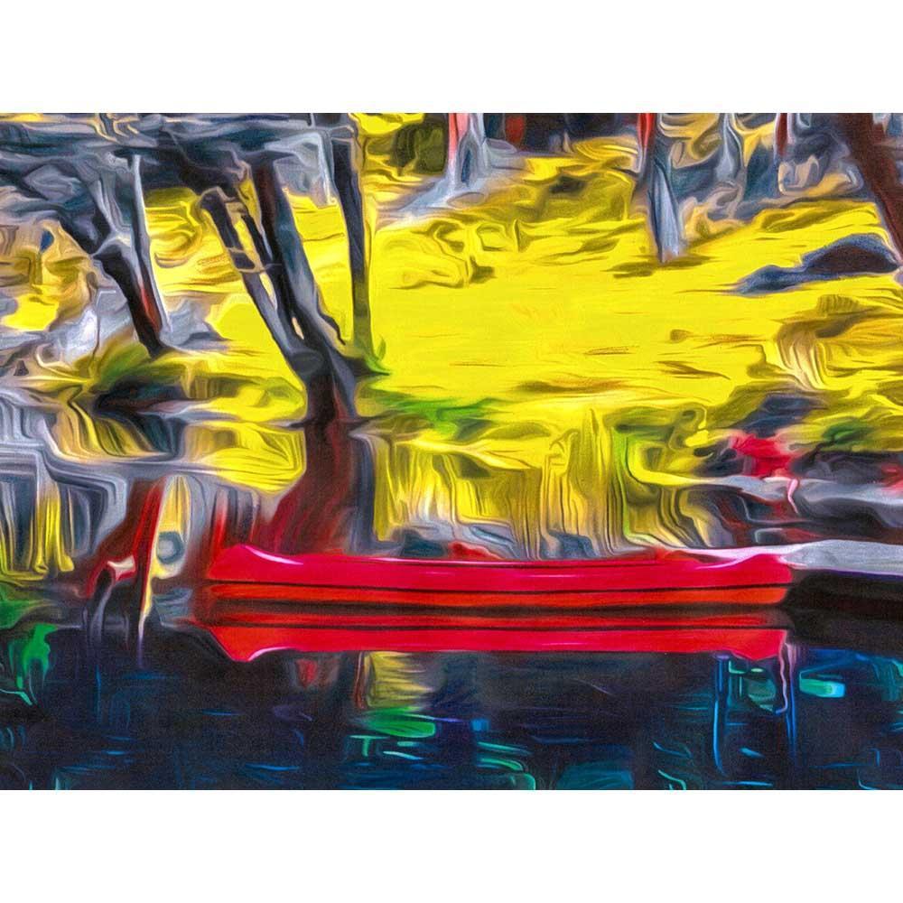 Malen nach Zahlen - Malen nach Zahlen - Ein rotes Kanu - Artist's Edition - by zamart