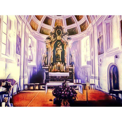 Malen nach Zahlen - Malen nach Zahlen - Die Kirche Motiv 2 - Artist's Edition - by zamart
