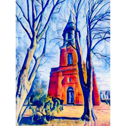 Malen nach Zahlen - Malen nach Zahlen - Die Kirche Motiv 3 - Artist's Edition - by zamart