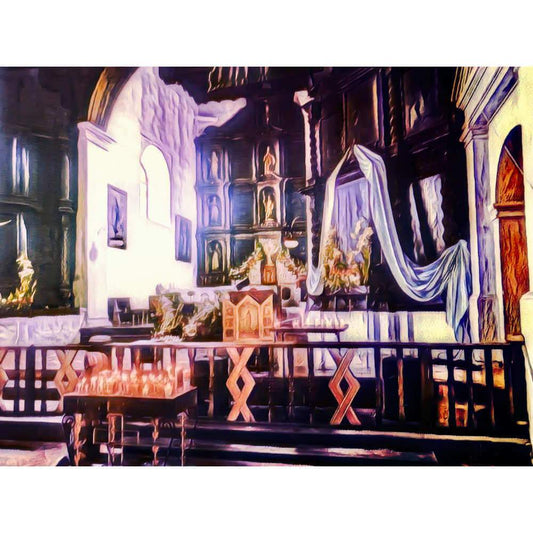 Malen nach Zahlen - Malen nach Zahlen - Die Kirche Motiv 1 - Artist's Edition - by zamart