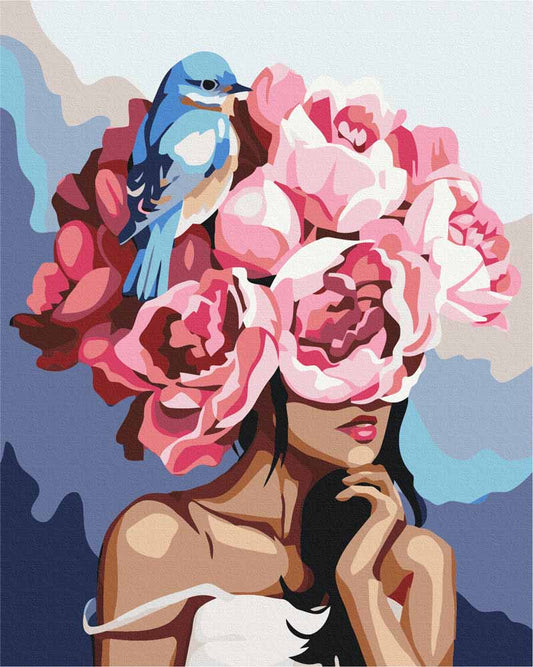 Malen nach Zahlen - Malen nach Zahlen - Girl Flowerhead