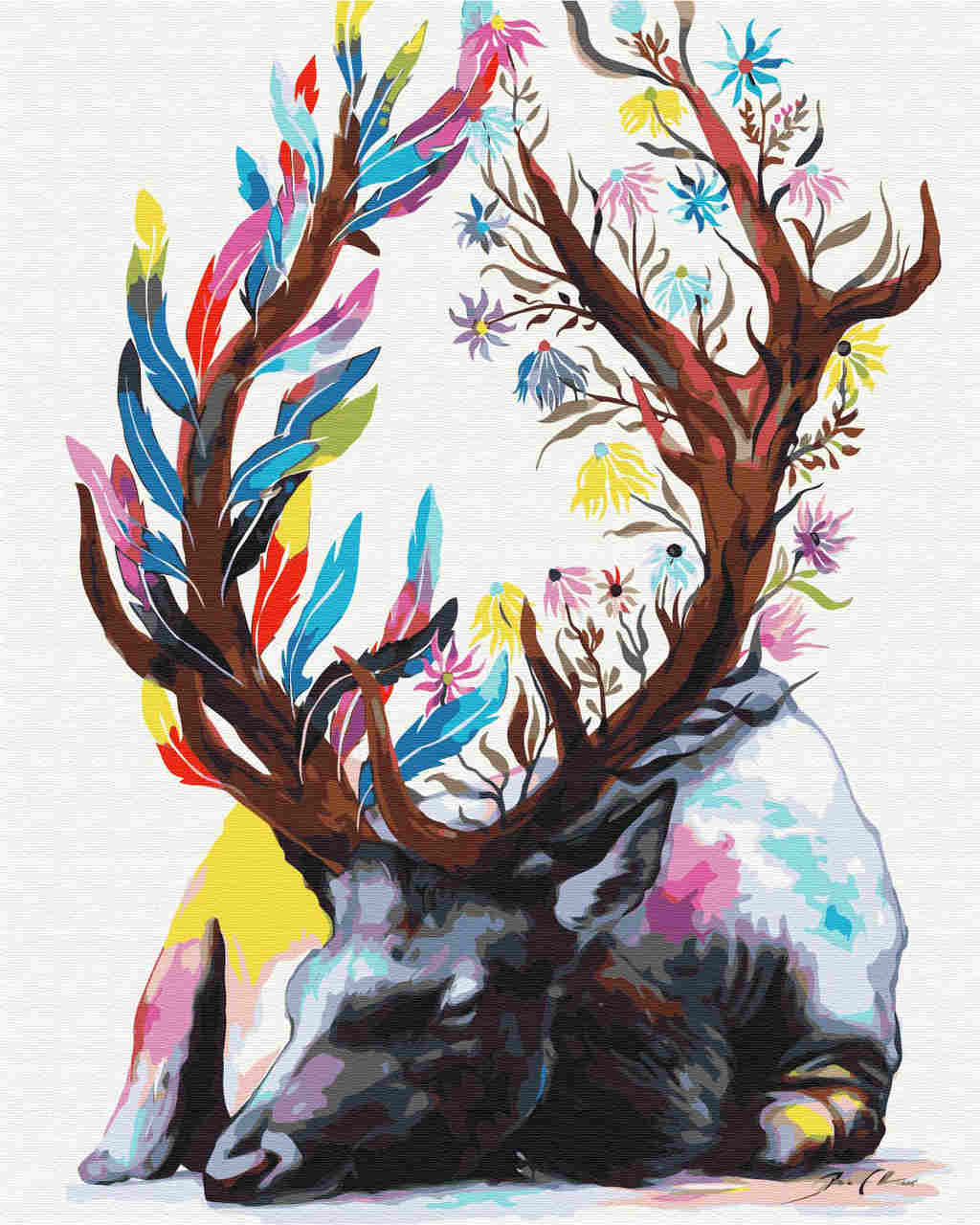 Malen nach Zahlen - Malen nach Zahlen - Hirsch - by Pixie Cold