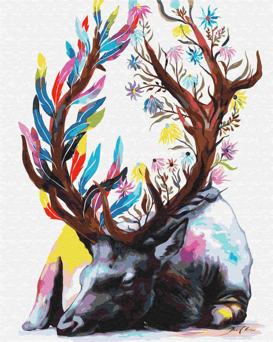 Malen nach Zahlen - Malen nach Zahlen - Hirsch - by Pixie Cold