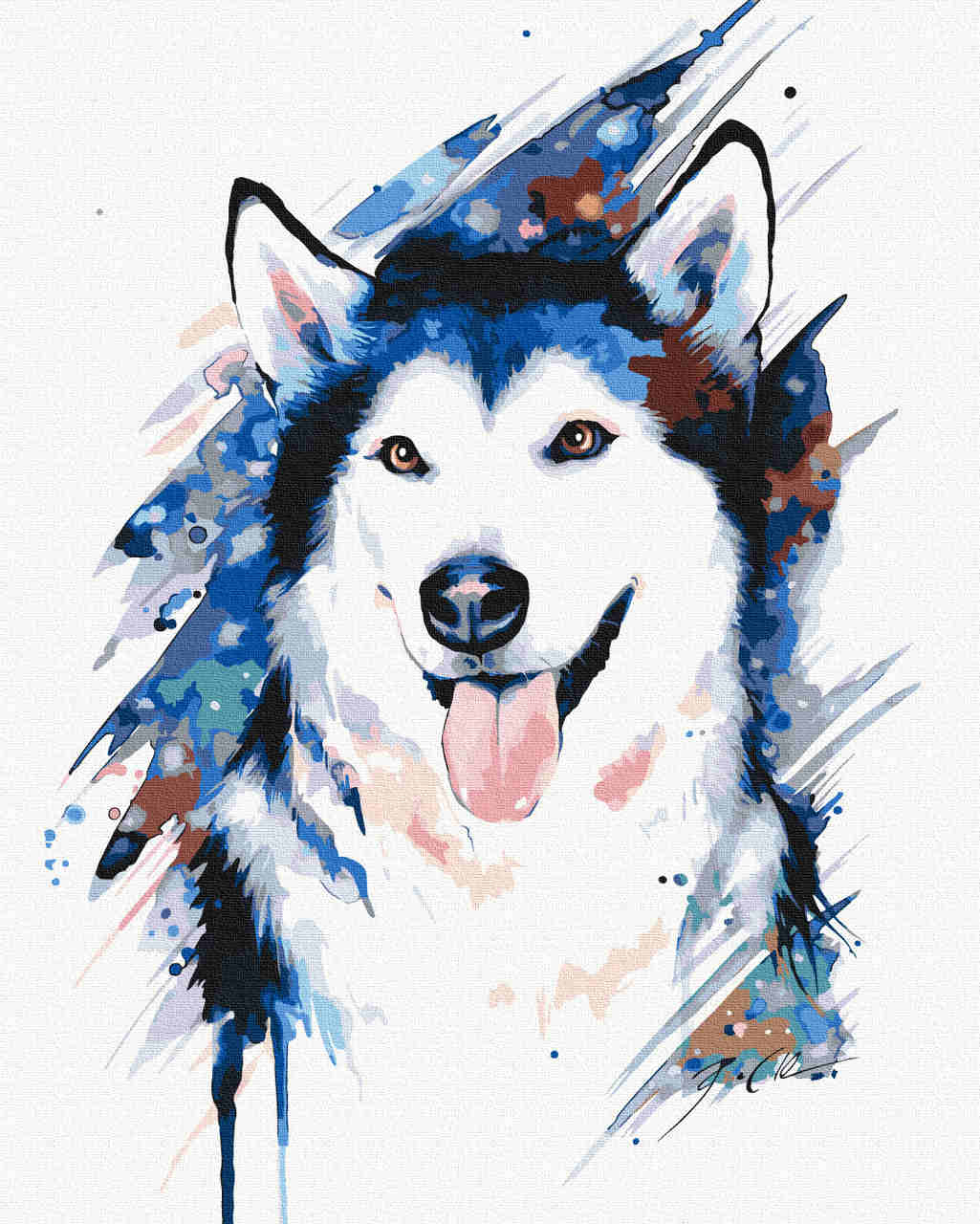 Malen nach Zahlen - Malen nach Zahlen - wolf serie - by Pixie Cold