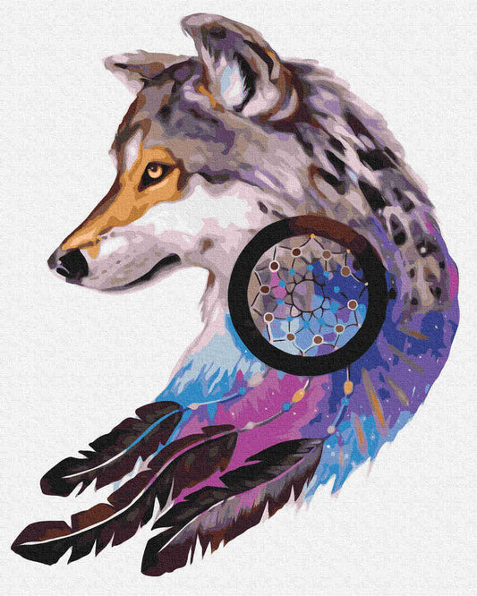 Malen nach Zahlen - Malen nach Zahlen - wolf feathers - by Pixie Cold