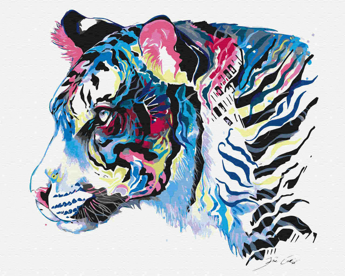 Malen nach Zahlen - Malen nach Zahlen - Tiger - by Pixie Cold
