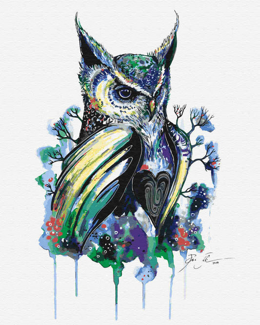 Malen nach Zahlen - Malen nach Zahlen - scber owl - by Pixie Cold